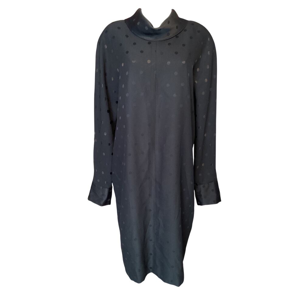 Andrew Harvey Vintage Black Cowl Neck Dress. Size 14